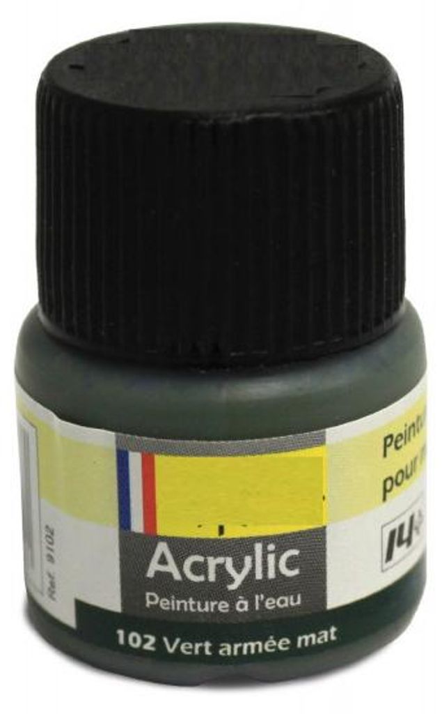 Heller 9102 - Peinture Acrylic 102 vert armee mat, 12ml - Neu
