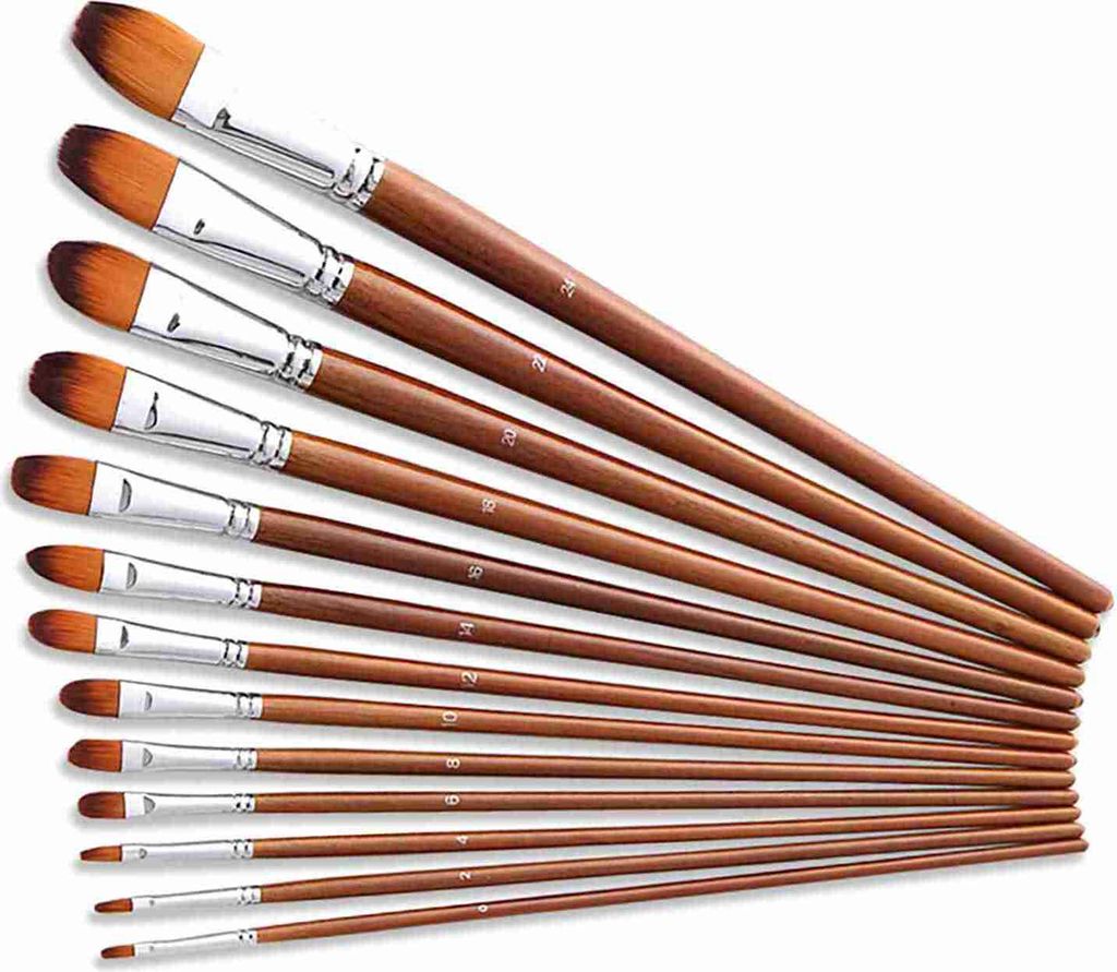 13pcs Professionelle Kunstmalerei Pinsel Set langen Holzgriff Nylon Haar Pinsel für Acryl Öl Aquarell Gouache Gesicht malen Zeichnung Kunst Zubeh...