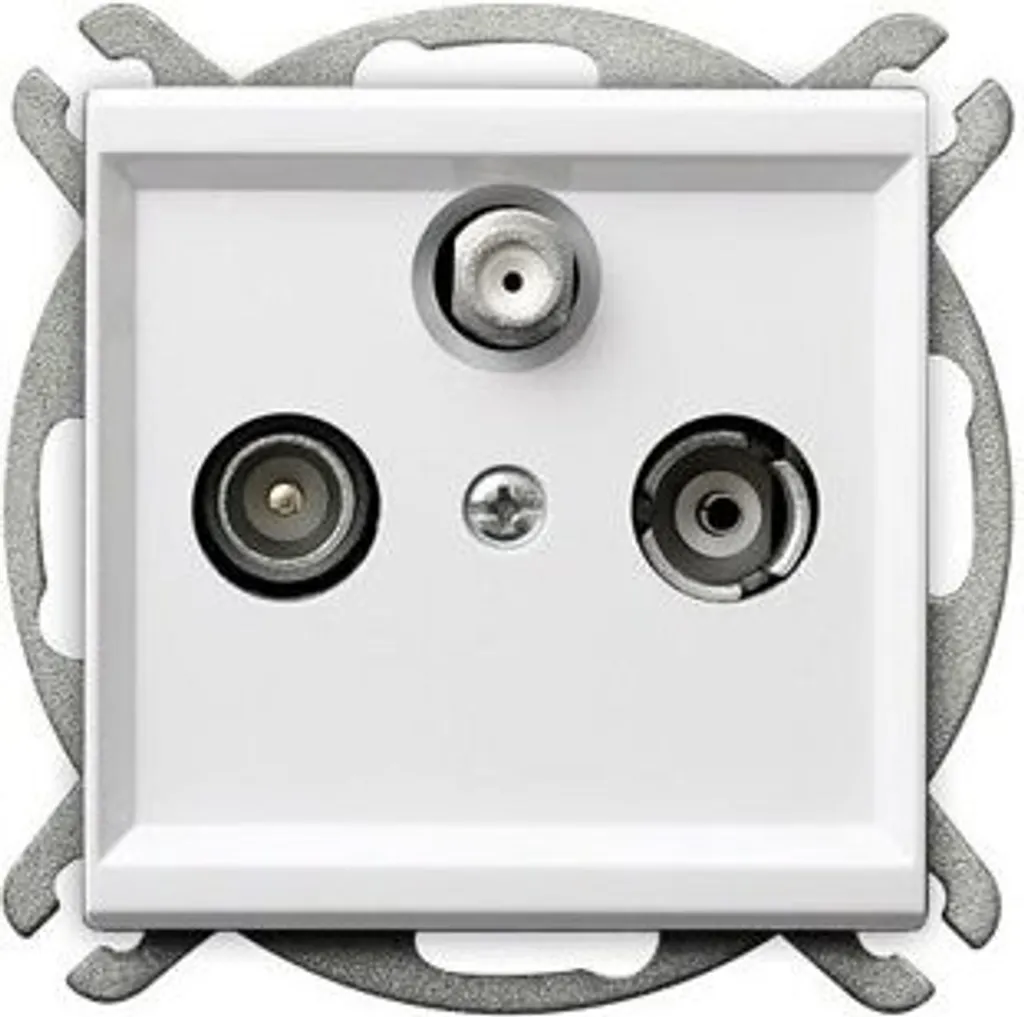 Prise terminale RTV-SAT blanche Ospel Sonata GPA-RS/m/00 pour mur