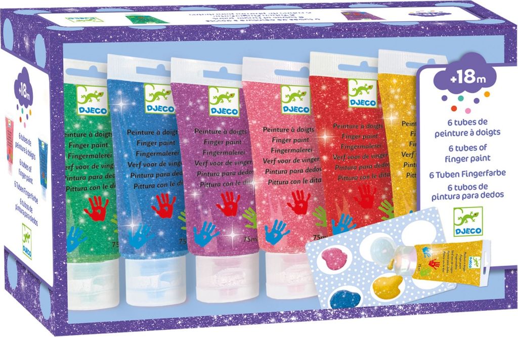 Aquarelles à paillettes pour peindre à la main, Djeco Image du produit 