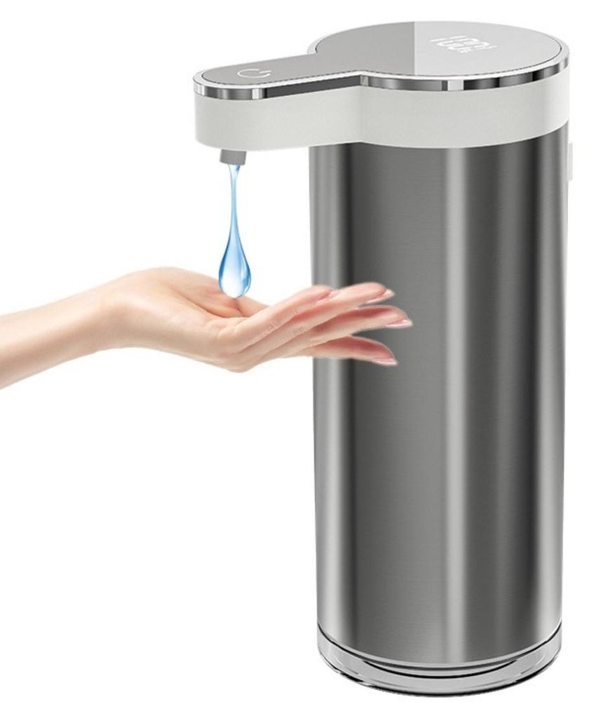 INF Edelstahl Sensor-Seifenspender 400ml USB 1200mAh berührungslos Bad