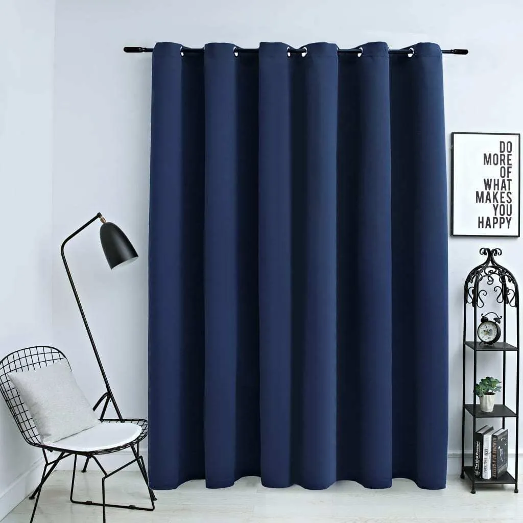 Tenda Oscurante Blu 290x245 cm con Occhielli Metallo | Arredo Casa