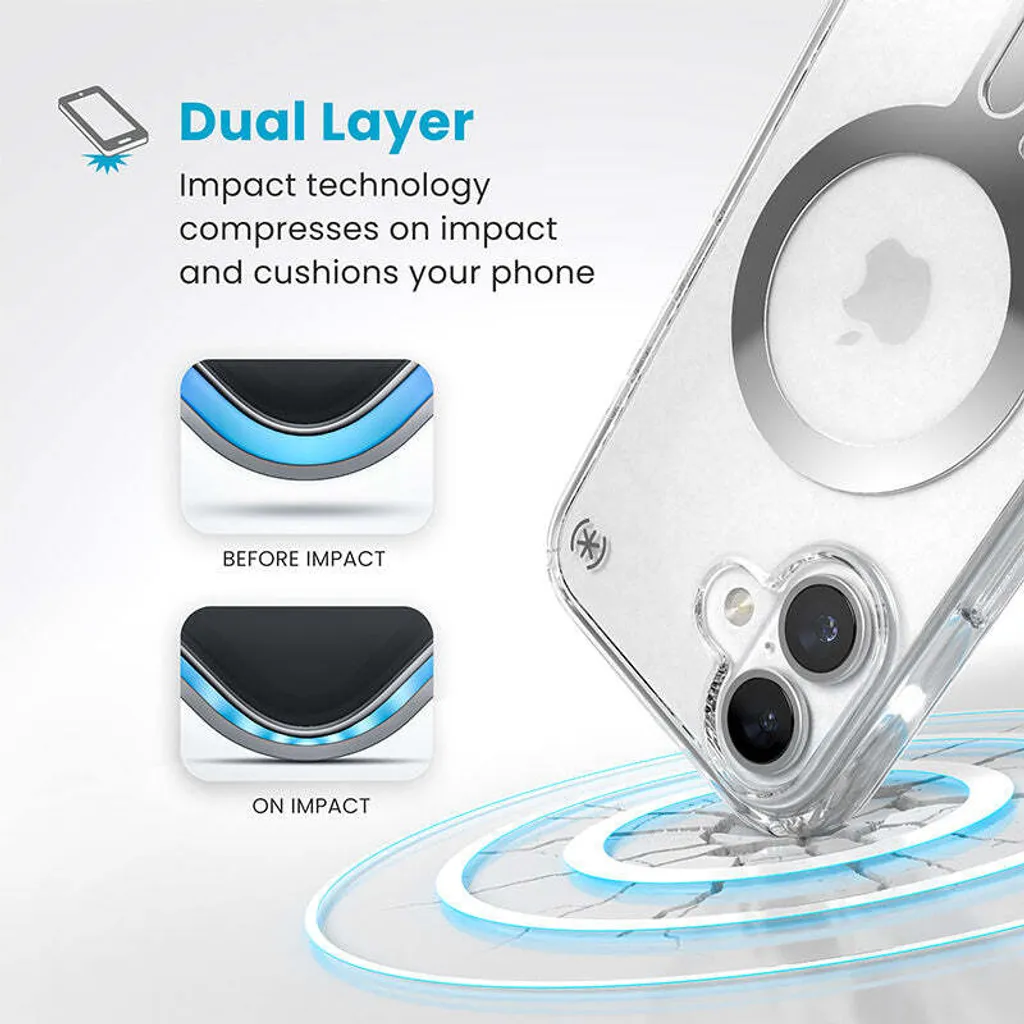 Speck Sentinelle Coque iPhone 16 MagSafe Transparente avec ClickLock - 9