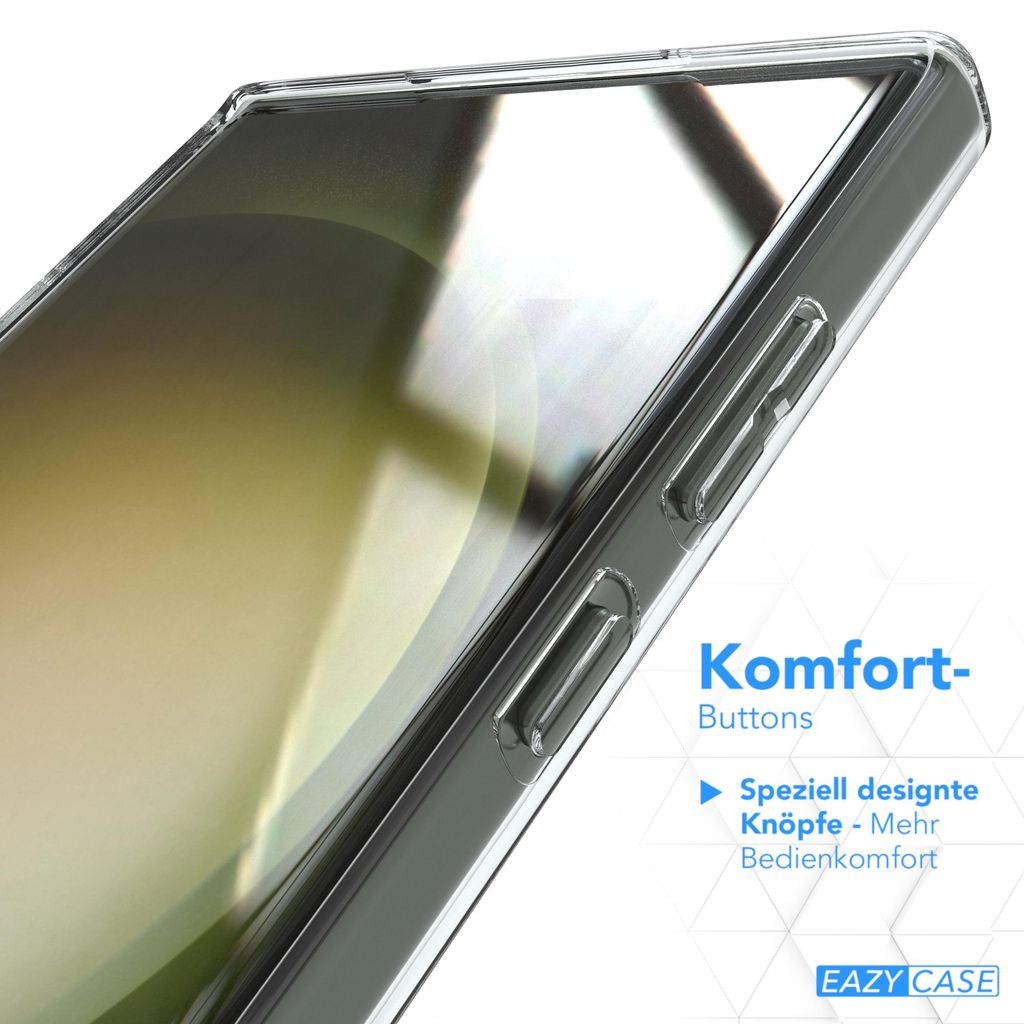 EAZY CASE Hülle kompatibel mit Samsung Galaxy S23 Ultra Schutzhülle Silikon, Ultra dünn, Slimcover, Handyhülle, Silikonhülle, Backcover, Durch...