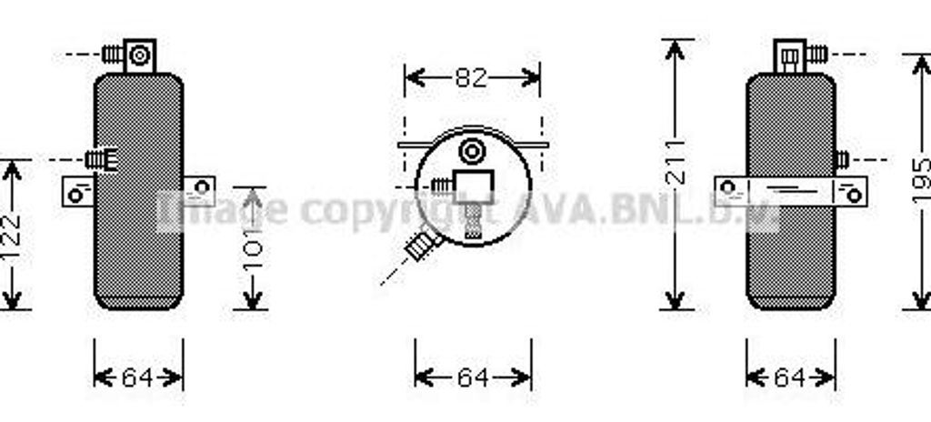 AVA CND202 Trockner, Klimaanlage OE 6453P6 kompatibel mit XM, 605