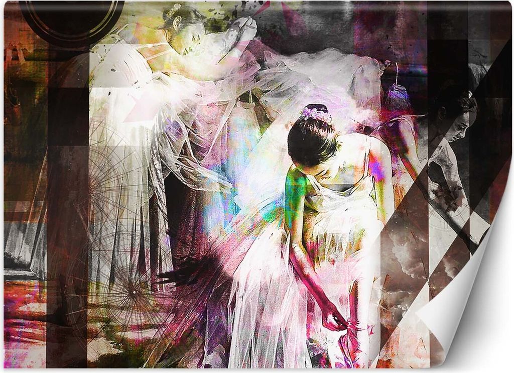 Vlies fototapete Ballerinas abstrakt 100x70 cm Feeby Bunt inkl. Kleber einfache Montage