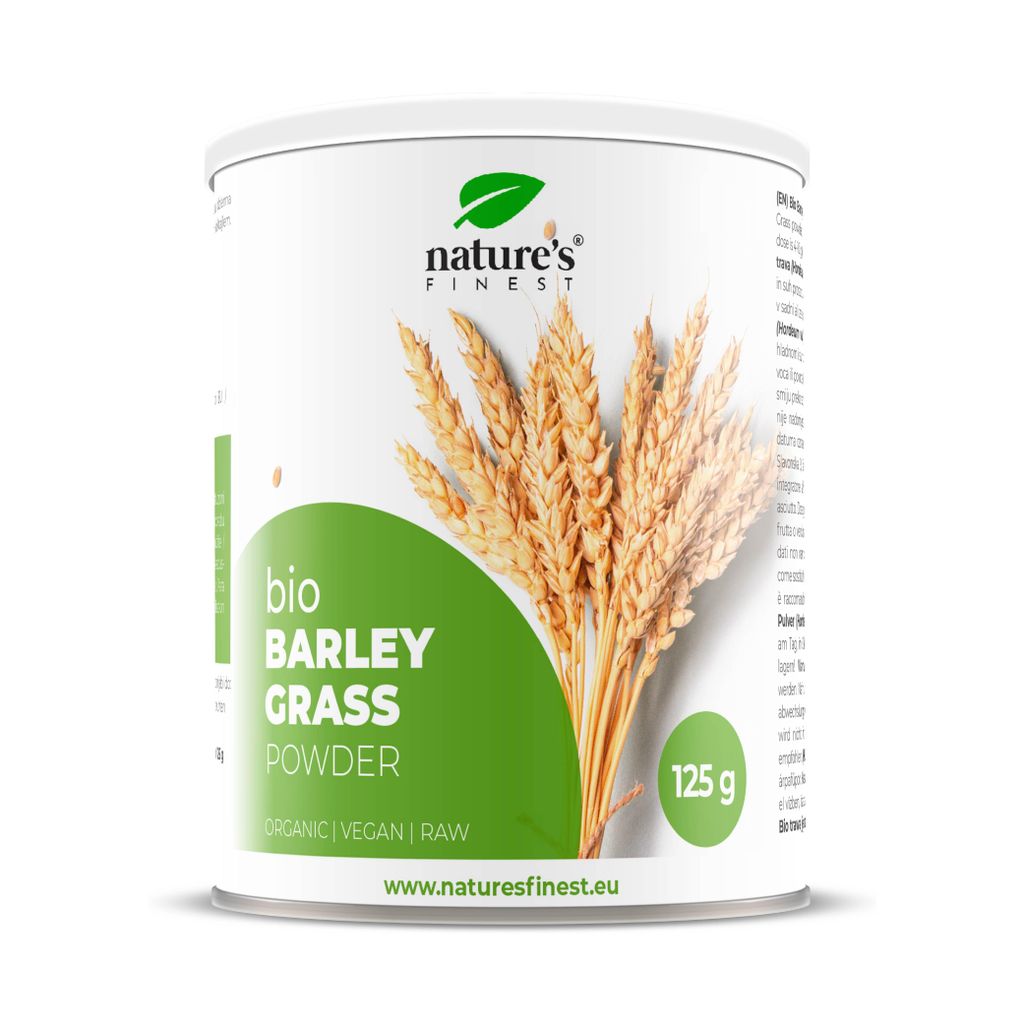 Vegan & Organic Gerstengras Pulver – Vielseitig für Smoothies & Säfte – Nature’s Finest – 125 g