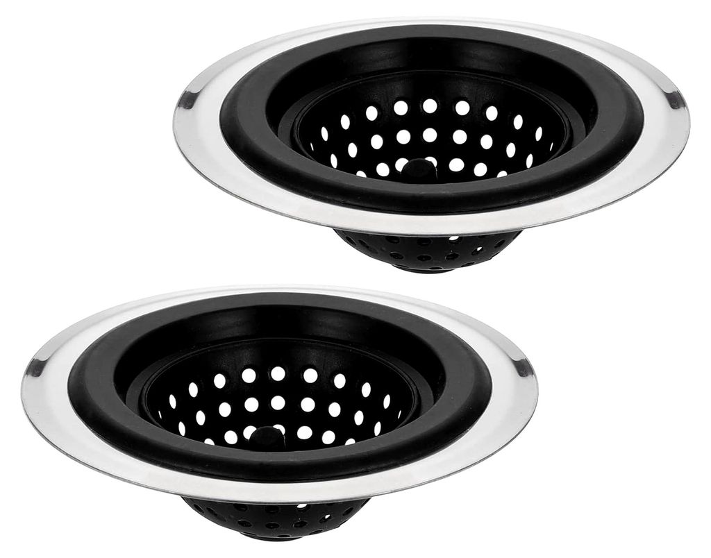 2 Stück Abflusssieb Küchenspüle Silikon, 120mm x 38mm (L*W) Waschbecken Sieb für Spülbecken Verstopfungsschutz Waschbecken Sieb Abfluss Spüle...