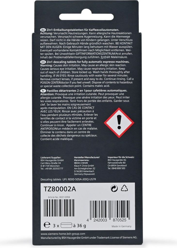 Odvápňovací tablety 3 kusy po 40g, pro KVA - Příslušenství Obrázek produktu 16