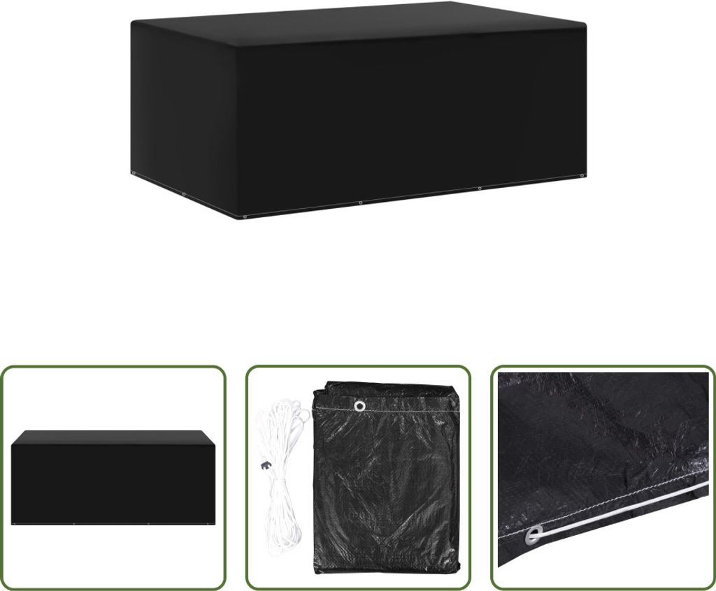 The Living Store Housse pour meubles de jardin 7 oeillets Image du produit 