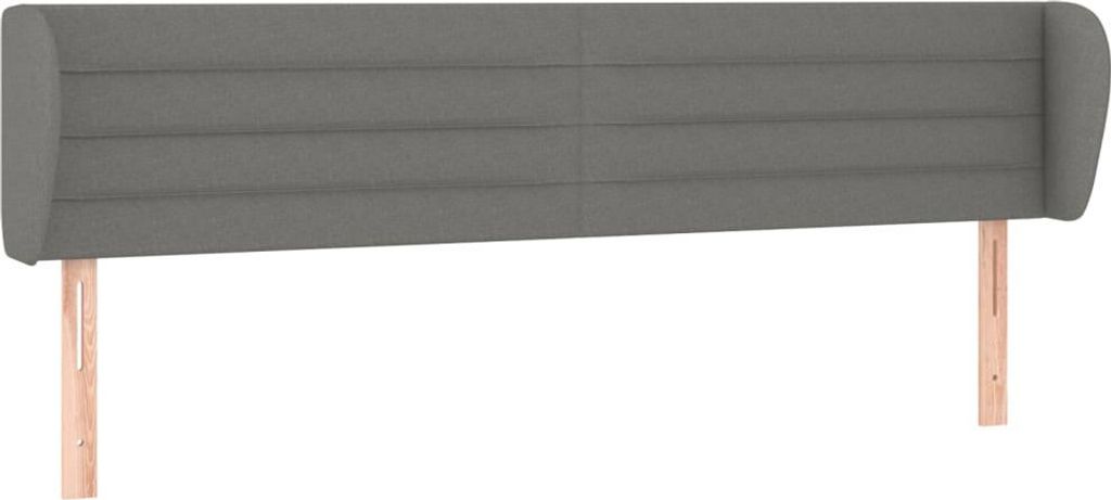 vidaXL Kopfteil mit Ohren Dunkelgrau 163x23x78/88 cm Stoff Produktbild 