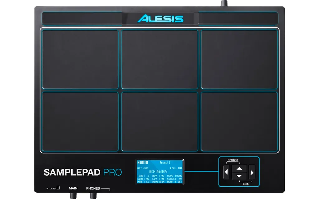 Pad de percussion Alesis SamplePad Pro avec 200 sons et 8 pads LED