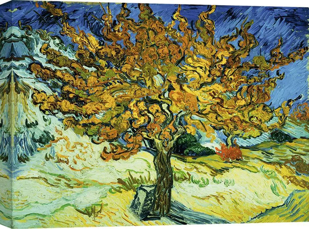Tableau sur toile Van Gogh Le Mûrier 120x90 cm décoration murale XL