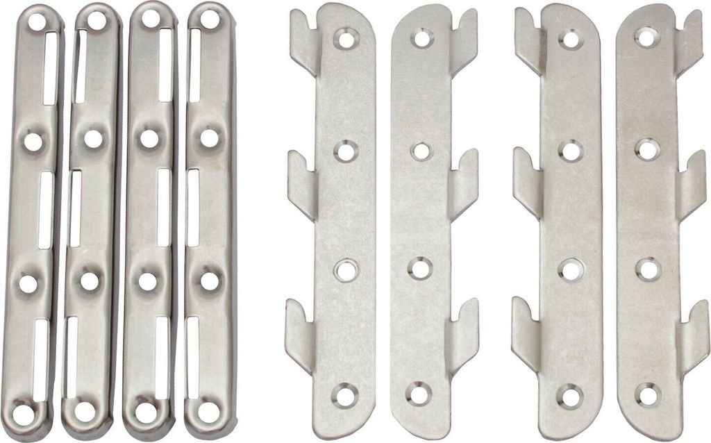 Edelstahl Bettverbinder 140mm Möbelverbinder Couchverbinder Metallverbinder