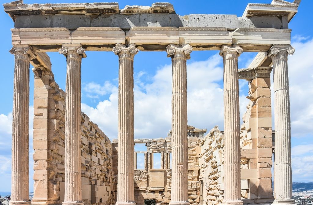 hansepuzzle 64207 - Akropolis Puzzle, 500 Teile, Orte, 46,0 x 30,0cm mit hochwertiger Aufbewahrung, Kartonbox und wiederverschließbarem Beutel