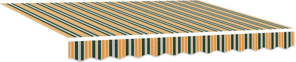 Einziehbare Markise Grün und Gelb 300 x 250 cm Stoff