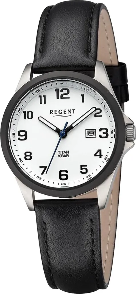 Regent Orologio Donna Pelle Nera D2URBA781 - Quarzo di Alta Qualità