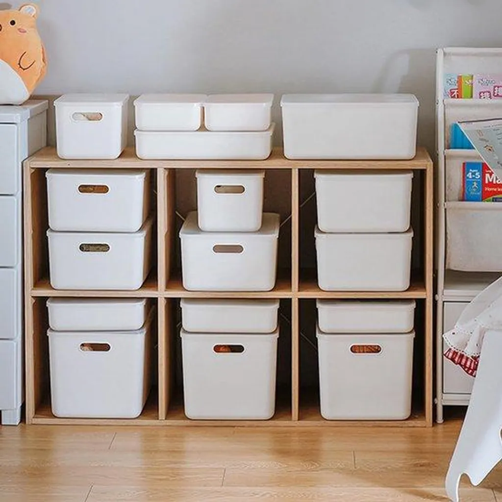 Lot de 5 Boîtes de Rangement Plastique avec Poignée - Format Compact Étanche