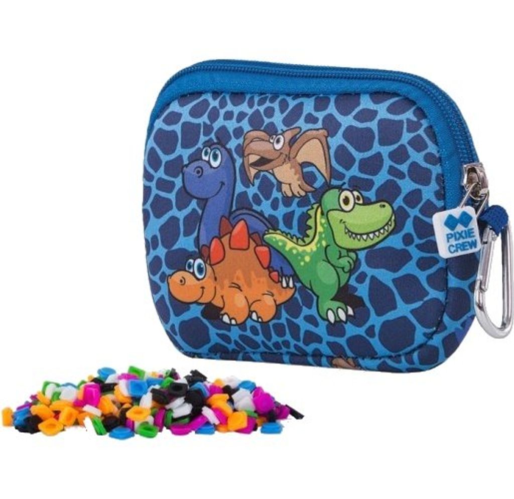 tasche mit Silikonpanel Dinosaurier 15 cm blau