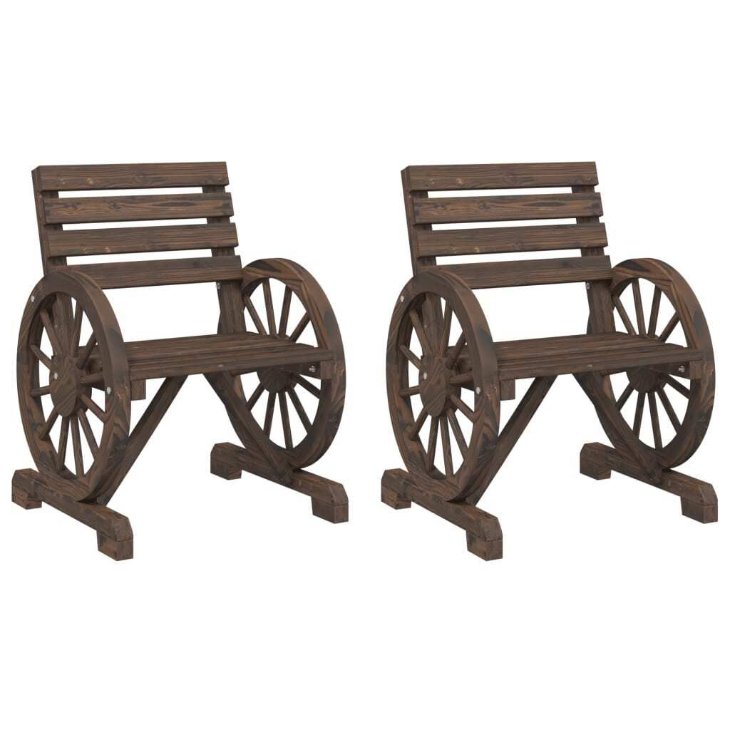 vidaXL Krzesła ogrodowe 2 szt. 58x58x78,5 cm lite drewno Zdjęcie produktu 