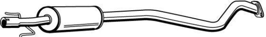 VEGAZ OS-450 Mittelschalldämpfer Schalldämpfer für OPEL Astra G CC (T98) Astra G Caravan (T98) Astra G Limousine (T98) ASTRA G Kasten (F70)