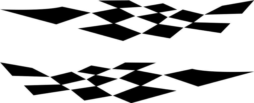 1 Paar Autoaufkleber Racing Sport Streifen Gitter Totem Auto Side Body Decals Aufkleber schwarz