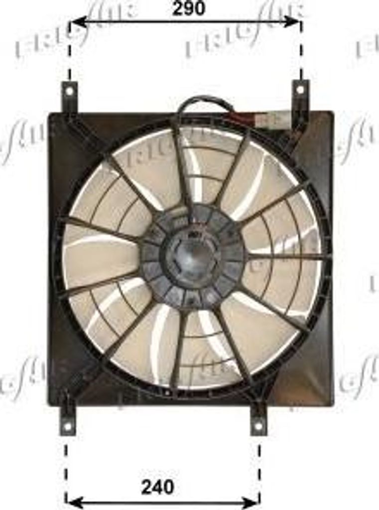 FRIGAIR 0504.2041 Lüfter Motorkühlung Kühlerlüfter für FIAT Sedici (FY) Wasserkühler Ø320mm
