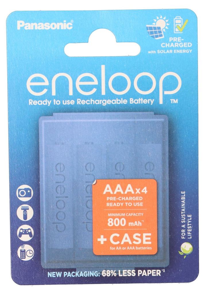 Eneloop BK-4MCDEC4BE 1x4 Panasonic Eneloop Micro AAA 800mAh Immagine del prodotto 