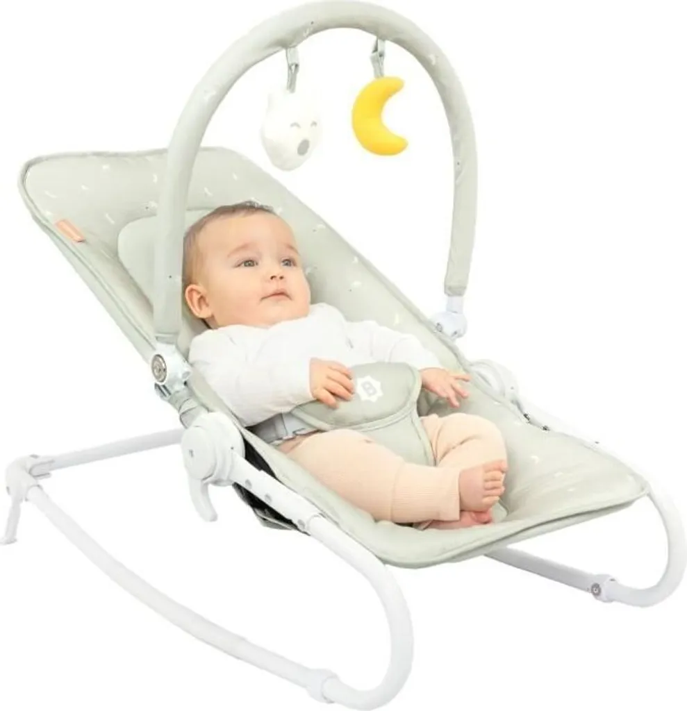 Badabulle Chaise Longue Bébé Pliante et Ultra-Compacte - Vert Lichen - 9