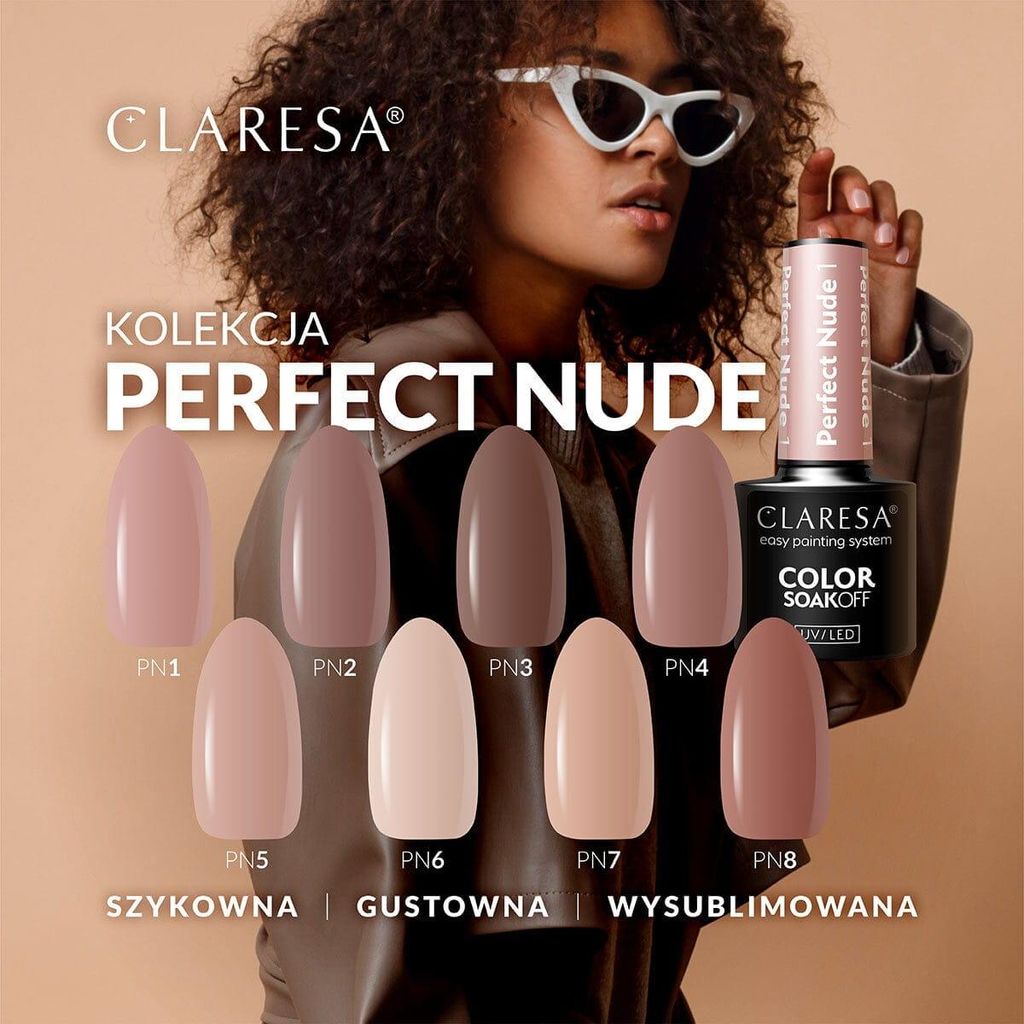 CLARESA Lakier hybrydowy PERFECT NUDE 6 -5g Zdjęcie produktu 
