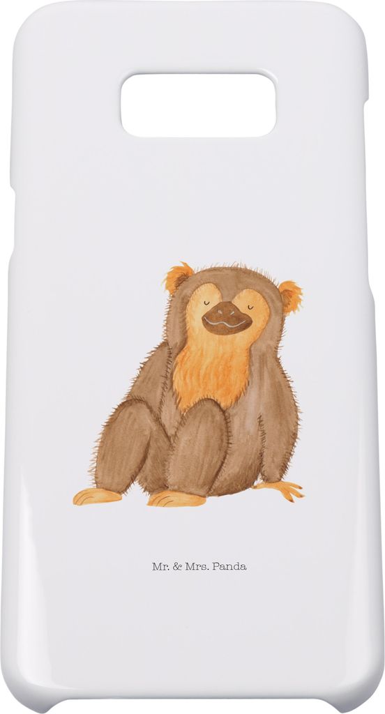 Mr. & Mrs. Panda Samsung Galaxy S8 plus Handyhülle Affe - Weiß - Geschenk, Handy, Cover, Selbstbewusstsein, Motivation, Liebe, Afrika, Hülle, Ca...