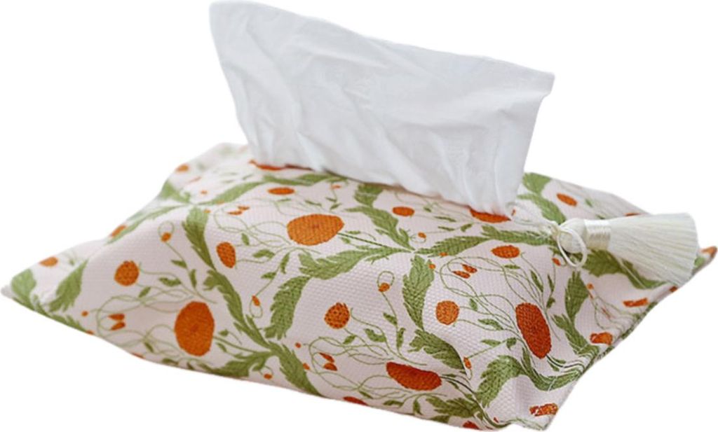 Retro-Wohnzimmer, Wohnzimmer, Schlafzimmer, Mehrzweck-Taschentuchbox, Papierbox, gemusterter Stoff, Auto-Papierbox