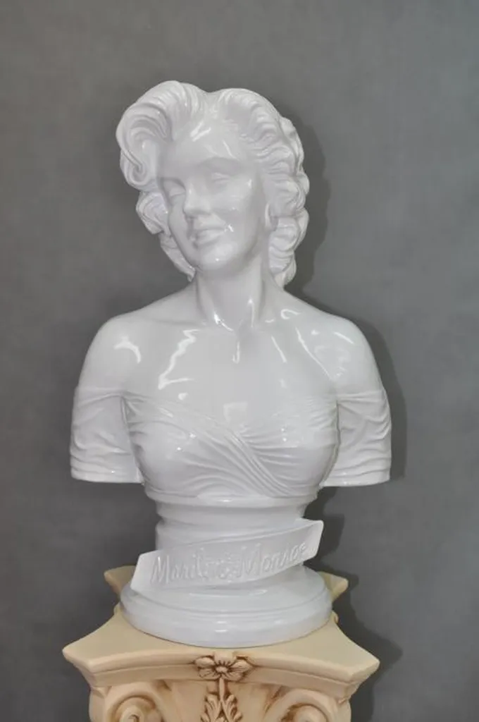 Statue Marylin Monroe Buste Design 30cm Sculpture Décorative de Luxe - 3