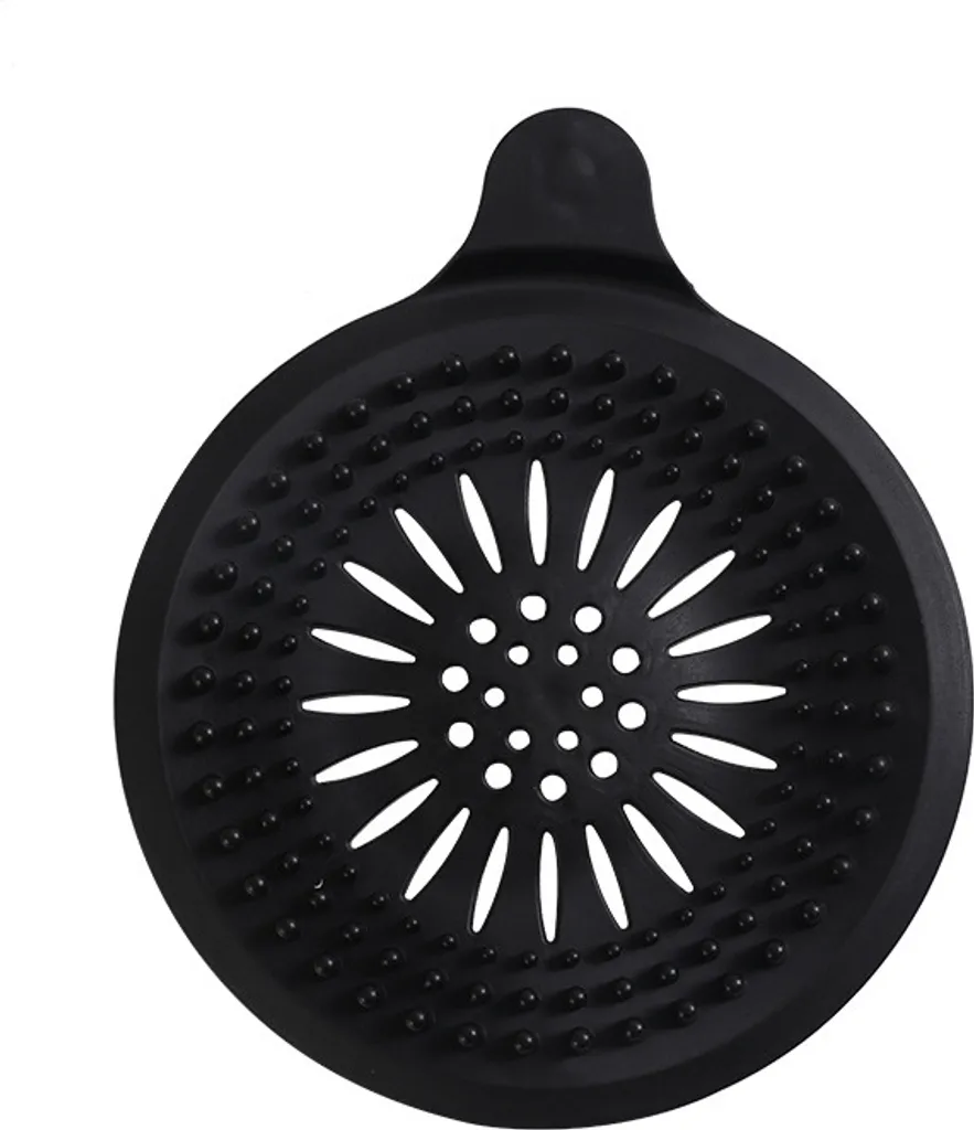 Acchiappa Capelli Doccia Silicone 2 pz - Filtro Scarico Nero Lavabile