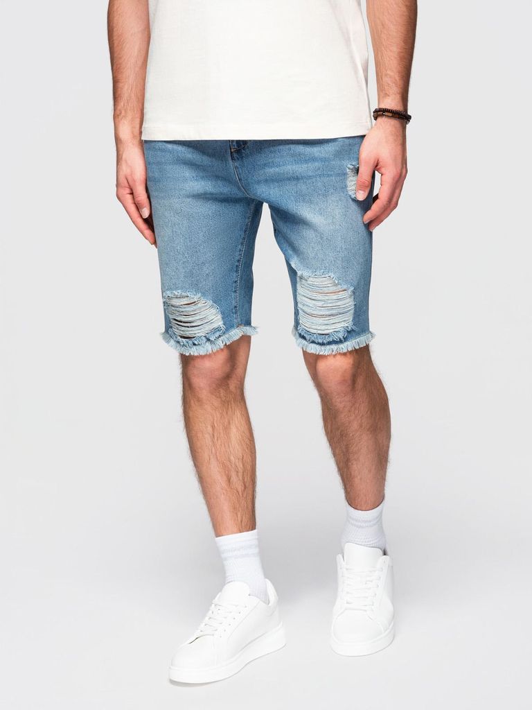 Ombre Clothing Denim-Shorts für Männer Papapetrou Blau XL