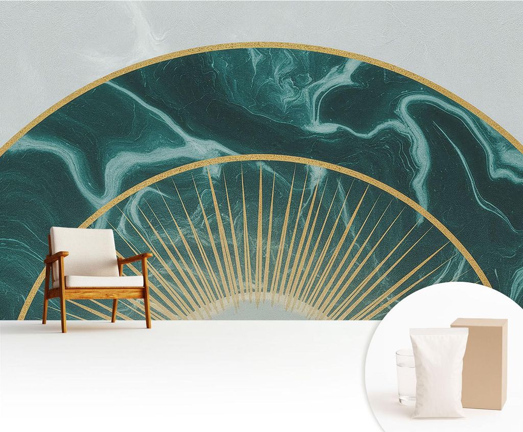 Fototapete - 416x254 cm - Tapete - Wandtapete - Wandbilder - Dekofolie - Tapete Folie - Wand - Dekoration - Wohnzimmer - Eleganter Marmor