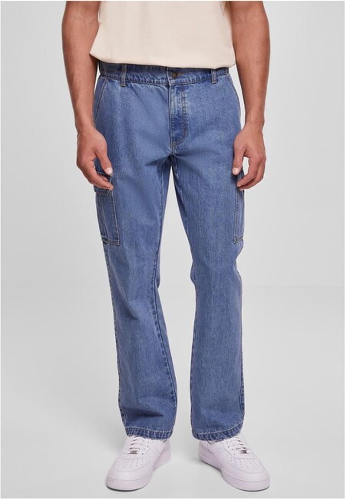 Urban Classics - Straight-Leg Cargo Denim Jeans - W36