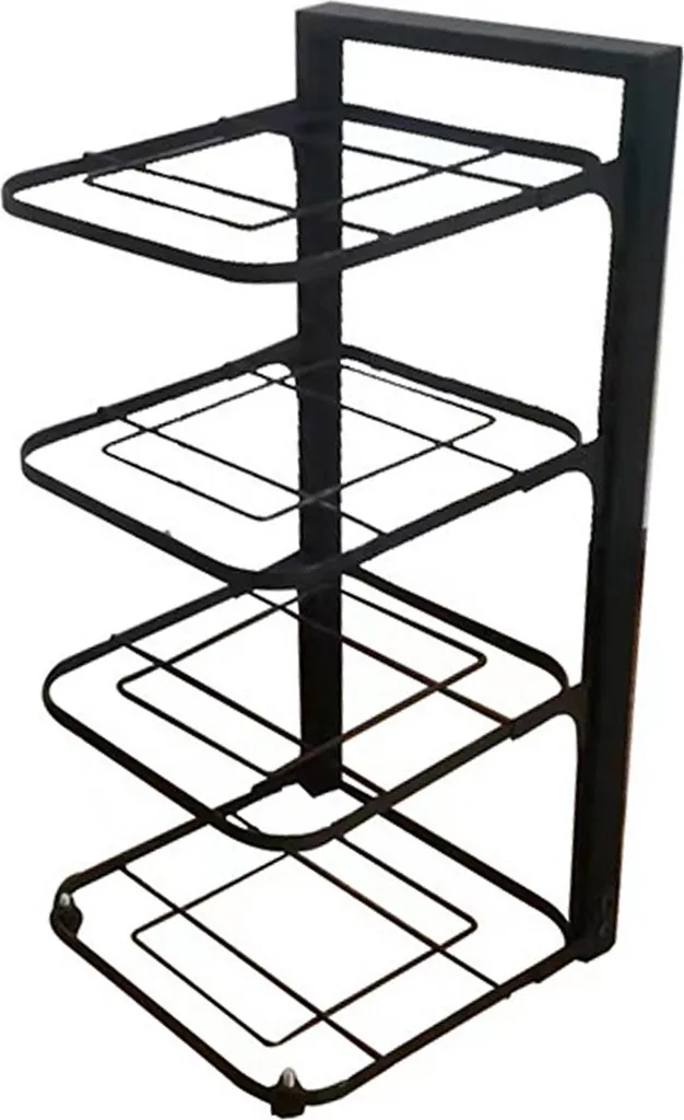 Support de rangement pour casseroles et poêles multicouche en métal