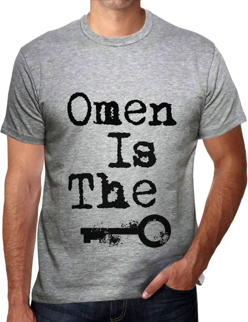 Herren Grafik T-Shirt Omen ist der Schlüssel – Omen Is The Key – Öko-Verantwortlich Vintage Jahrgang Kurzarm Lustige Druck Geburtstag Geschen...