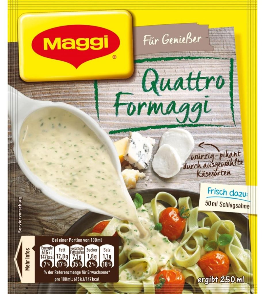 Maggi Genießer Sauce Quattro Formaggi (250 ml) Immagine del prodotto 