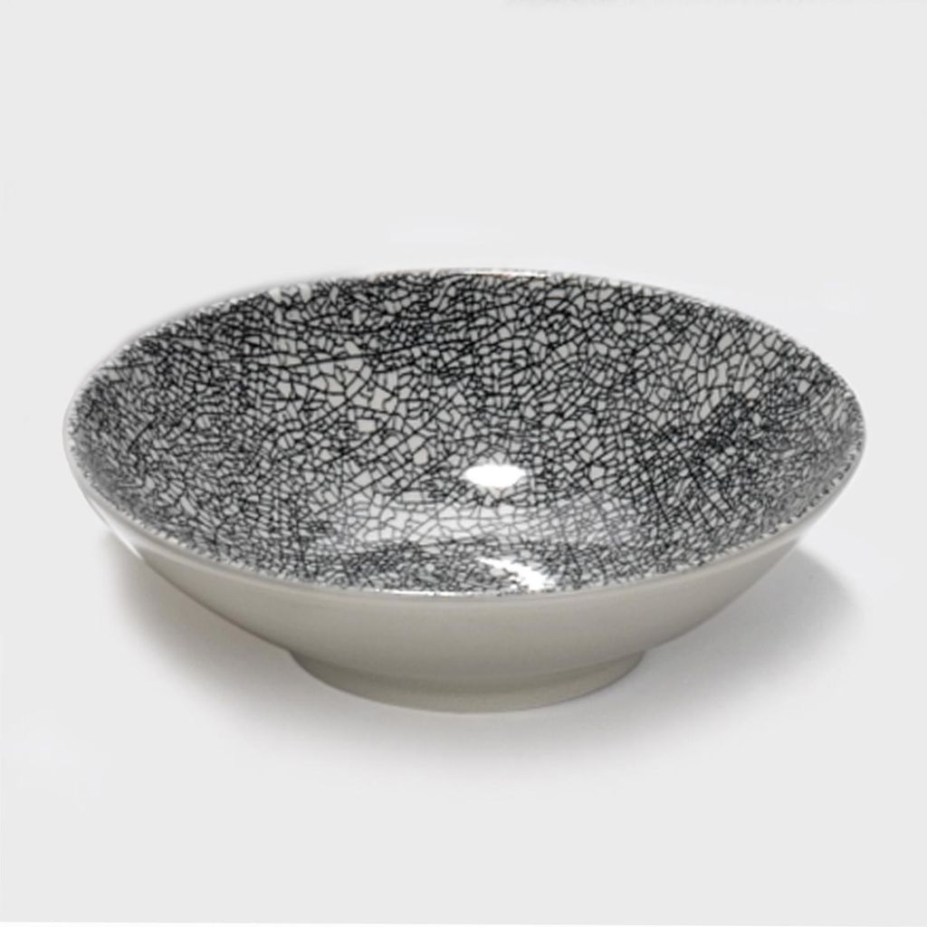 Lambert Kaori Schale weiß / schwarz, D 14 cm, Stoneware, Produktbild 