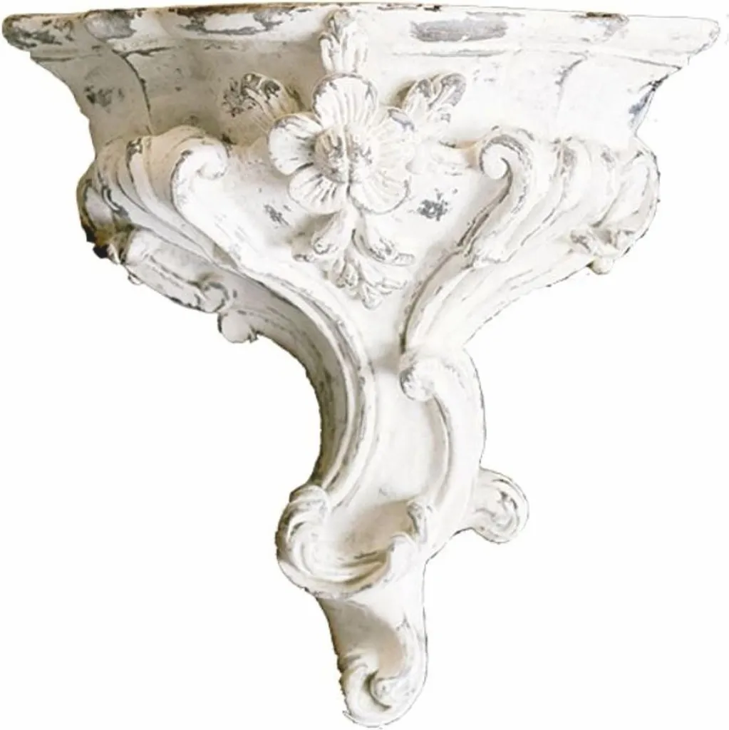 Console murale baroque pour suspendre vos objets déco de luxe blanche
