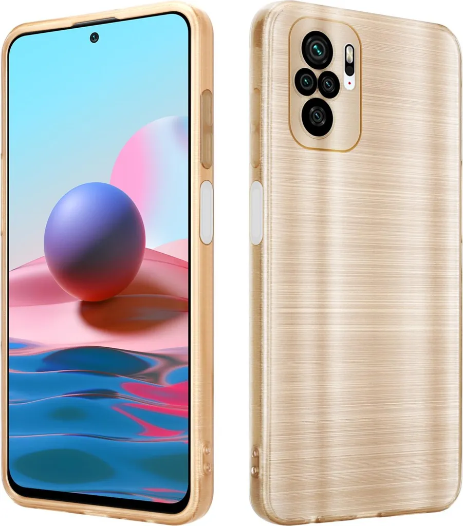 Cadorabo Cover Xiaomi Redmi Note 10 4G / 10S Oro - Custodia Silicone TPU