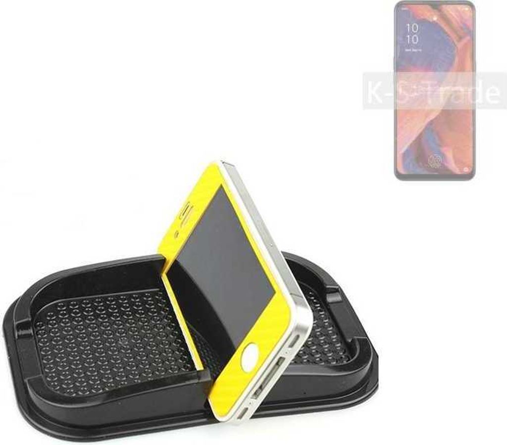 K-S-Trade Auto Anti Rutsch Matte Smartphone-Halter kompatibel mit Oppo Reno4 Z 5G Haft Pad Armaturenbrett Handy-Halterung Silikon