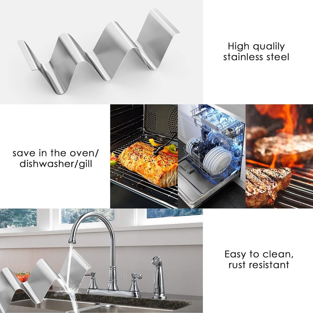 Nerezový držák na hot dog na stánku s tacos s Kaufland.cz