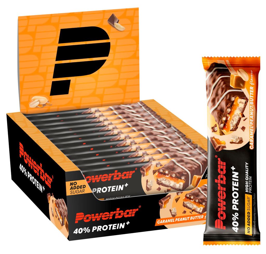 Powerbar 40% Protein+Crisp Riegel Caramel Peanut Butter, 12x40g