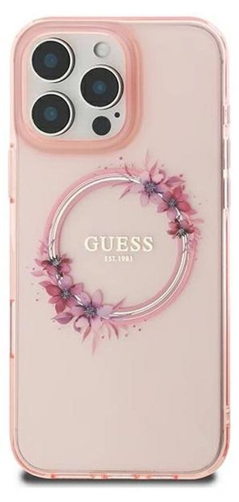 Etui Guess Iml Flowers Wreath Magsafe Na Iphone 16 - Různé Obrázek produktu 