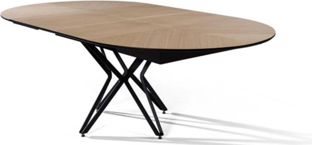 Runder Esszimmertisch Ausziehbarer Modern Küchentisch Holz Braun