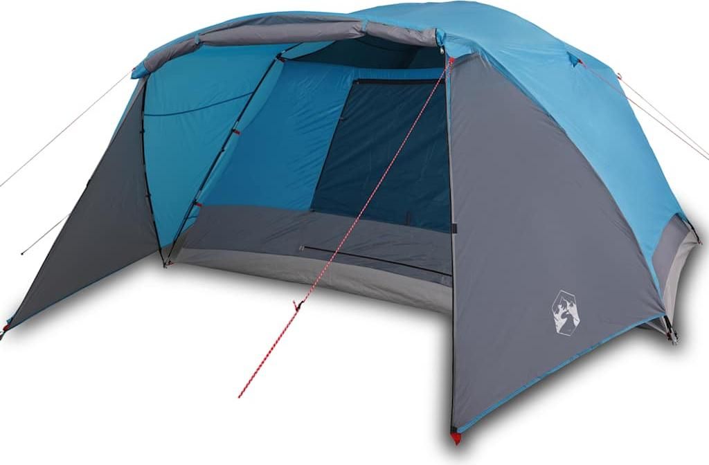 vidaXL Familienzelt mit Vorzelt 6 Personen Blau Wasserdicht
