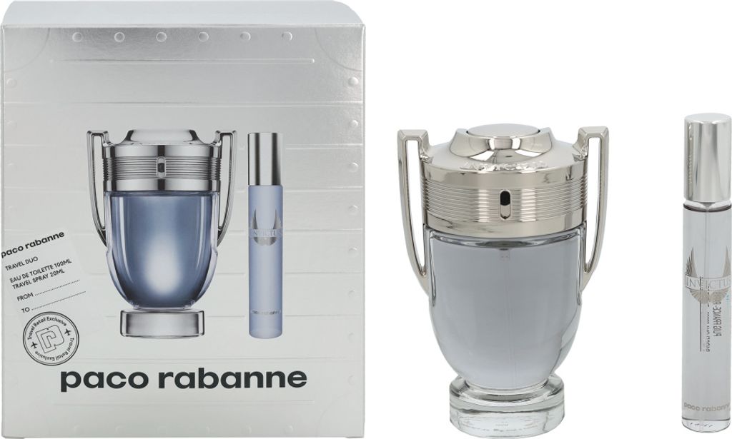 Edt Spray 100ml/Edt 20ml Paco Rabanne Invictus Giftset Produktbild 